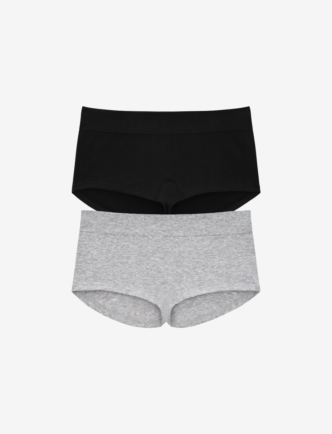 Black & Heather Gray Seamless Cloud Cotton Boyshort - 2 Pack - Thirdlove for sale