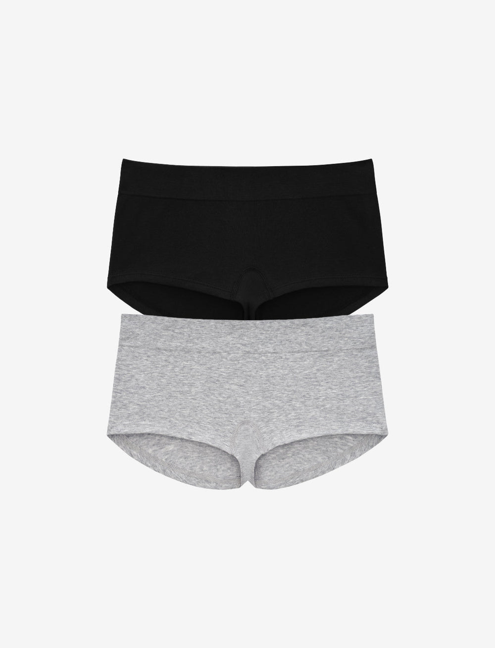 Black & Heather Gray Seamless Cloud Cotton Boyshort - 2 Pack - Thirdlove for sale