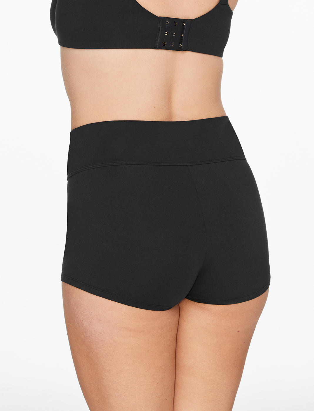 Black Organic Cloud Cotton High Waist Short - Thirdlove US